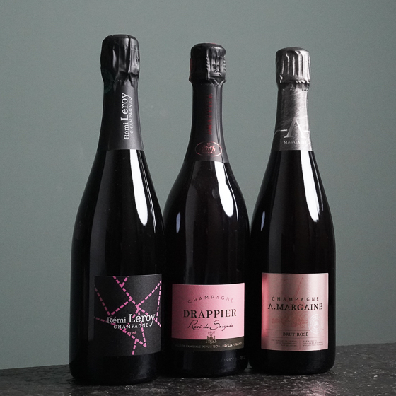 Champagner Verkostungspaket 3.1 zum Sonderpreis - Rosé Champagner für Einsteiger - 3 Flaschen 0,75 ltr.