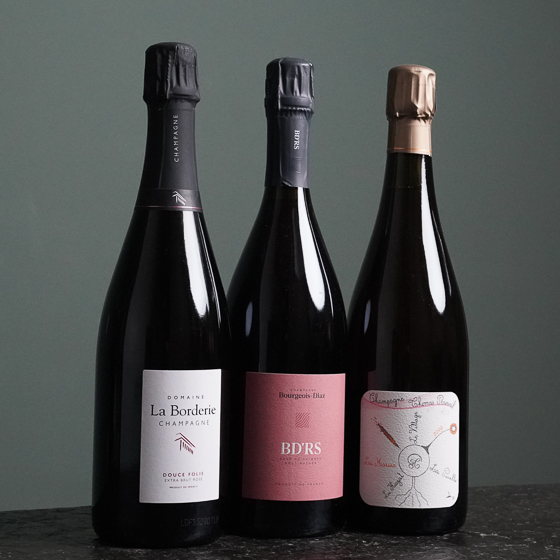 Champagner Verkostungspaket 3.3 zum Sonderpreis - Rosé Champagner charakterreich & hochklassig - 3 Flaschen 0,75 ltr.