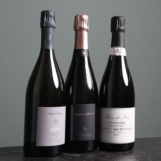 Champagner Verkostungspaket 2.3 zum Sonderpreis - Pinot Noir Champagner der Extraklasse - 3 Flaschen 0,75 ltr.