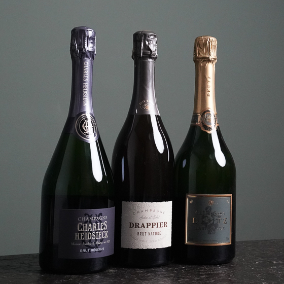 Champagner Verkostungspaket 4.1 zum Sonderpreis - unsere liebsten Champagner Häuser - 3 Flaschen 0,75 ltr.