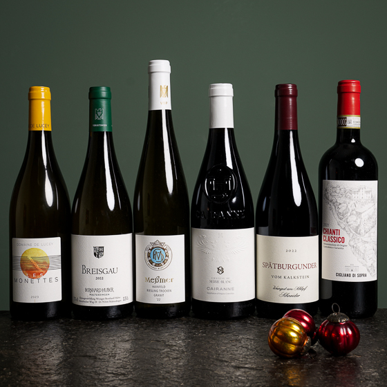 6er Weinpaket zu Weihnachten 