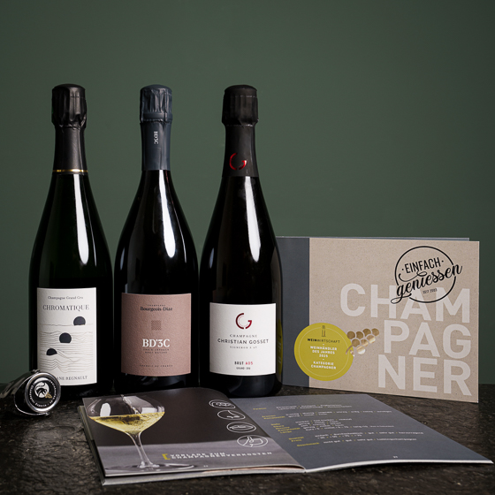 Entdecker Paket - CHAMPAGNER - Infos, Quiz und 3 großartige Champagner