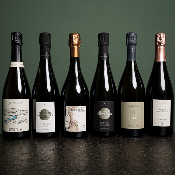 Ausgezeichnete Champagner – 6er Paket Top-Bewertungen in Falstaff & Weinwirtschaft 