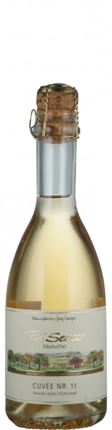 Prisecco alkoholfrei Cuvee Nr. 11 - halbe Flasche Unreifer Apfel, Eichenlaub - Manufaktur Jörg Geiger GmbH Prisecco alkoholfrei Cuvee Nr. 11 - halbe Flasche Unreifer Apfel, Eichenlaub - Manufaktur Jörg Geiger GmbH