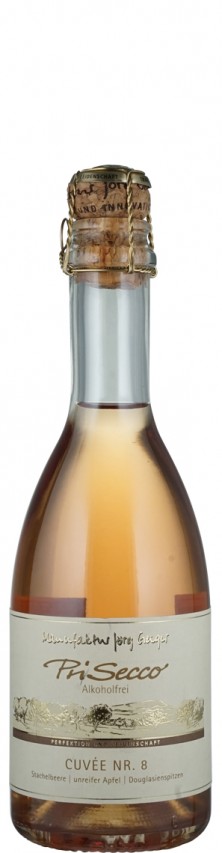 Prisecco alkoholfrei Cuvee Nr. 8 - halbe Flasche Stachelbeere, unreifer Apfel, Douglasienspitze - Manufaktur Jörg Geiger GmbH Prisecco alkoholfrei Cuvee Nr. 8 - halbe Flasche Stachelbeere, unreifer Apfel, Douglasienspitze - Manufaktur Jörg Geiger GmbH