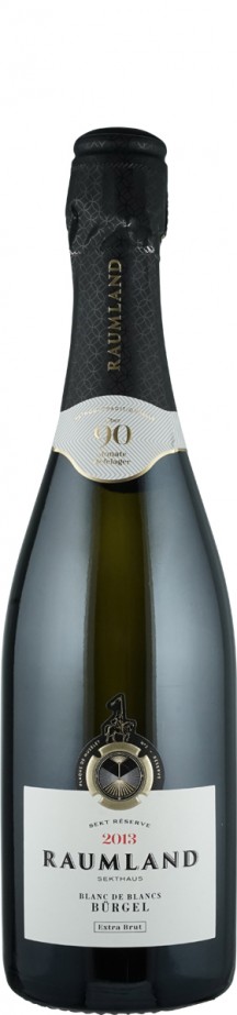 Blanc de Blancs Bürgel Réserve extra brut Sekt - traditionelle Flaschengärung 2013 - Raumland Blanc de Blancs Bürgel Réserve extra brut Sekt - traditionelle Flaschengärung 2013 - Raumland
