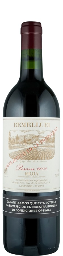 Rioja tinto Reserva 2008 - Remelluri Rioja tinto Reserva 2008 - Remelluri