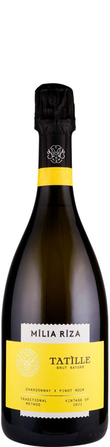Chardonnay x Pinot Noir Tatìlle brut nature 2022 Biowein - GR-BIO-18 - Milia Riza Chardonnay x Pinot Noir Tatìlle brut nature 2022 Biowein - GR-BIO-18 - Milia Riza