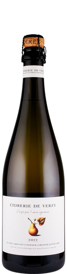 Poiré Sec Vinifie par 5 amis Vignerons: B. Lapie, A. Bouvet, F. Nowack, A. Renoir, Q. Paillard 2022  - Cidrerie de Verzy