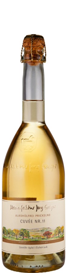 Prisecco alkoholfrei Cuvée Nr. 11 unreifer Apfel, Eichenlaub - Manufaktur Jörg Geiger Prisecco alkoholfrei Cuvée Nr. 11 unreifer Apfel, Eichenlaub - Manufaktur Jörg Geiger